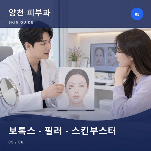 양천피부과 | 스킨부스터·보톡스·필러, 목표별 역할 비교